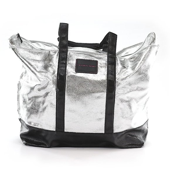 Victoria's Secret Handbags - Victoria's Secret Silver Tote Shoulder Bag